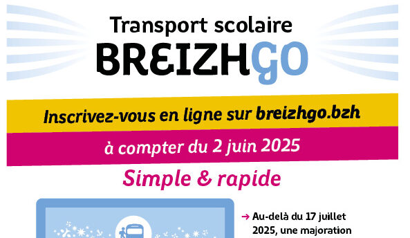 Inscription au transport scolaire sur le réseau régional BreizhGo [Rentrée scolaire 2025-2026]
