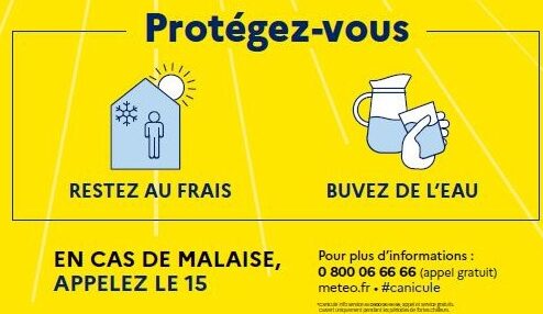 ⚠️ Alerte météo – Vigilance jaune canicule demain 🌞