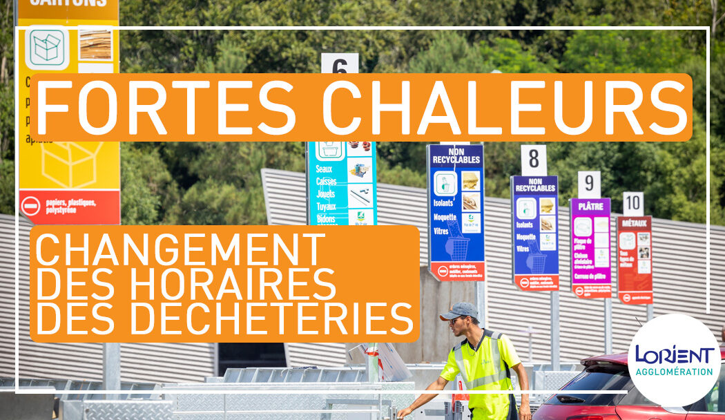 Lundi 30 juin et mardi 1er juillet : les horaires d’accueil en déchèterie et de collecte des poubelles modifiés en raison des fortes chaleurs