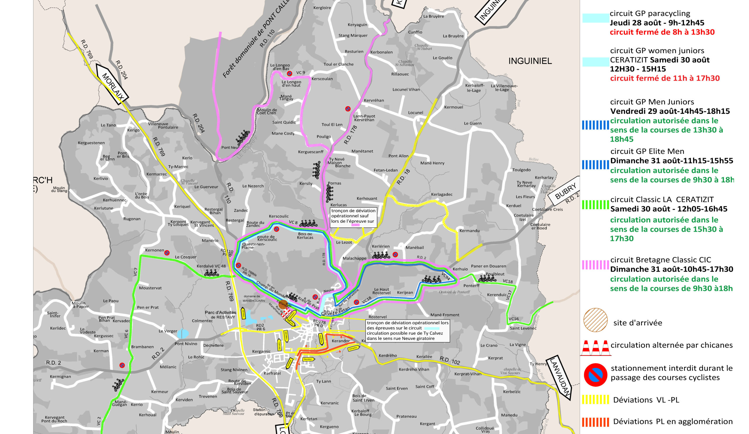Infos circulation – Courses cyclistes – 4 jours CIC
