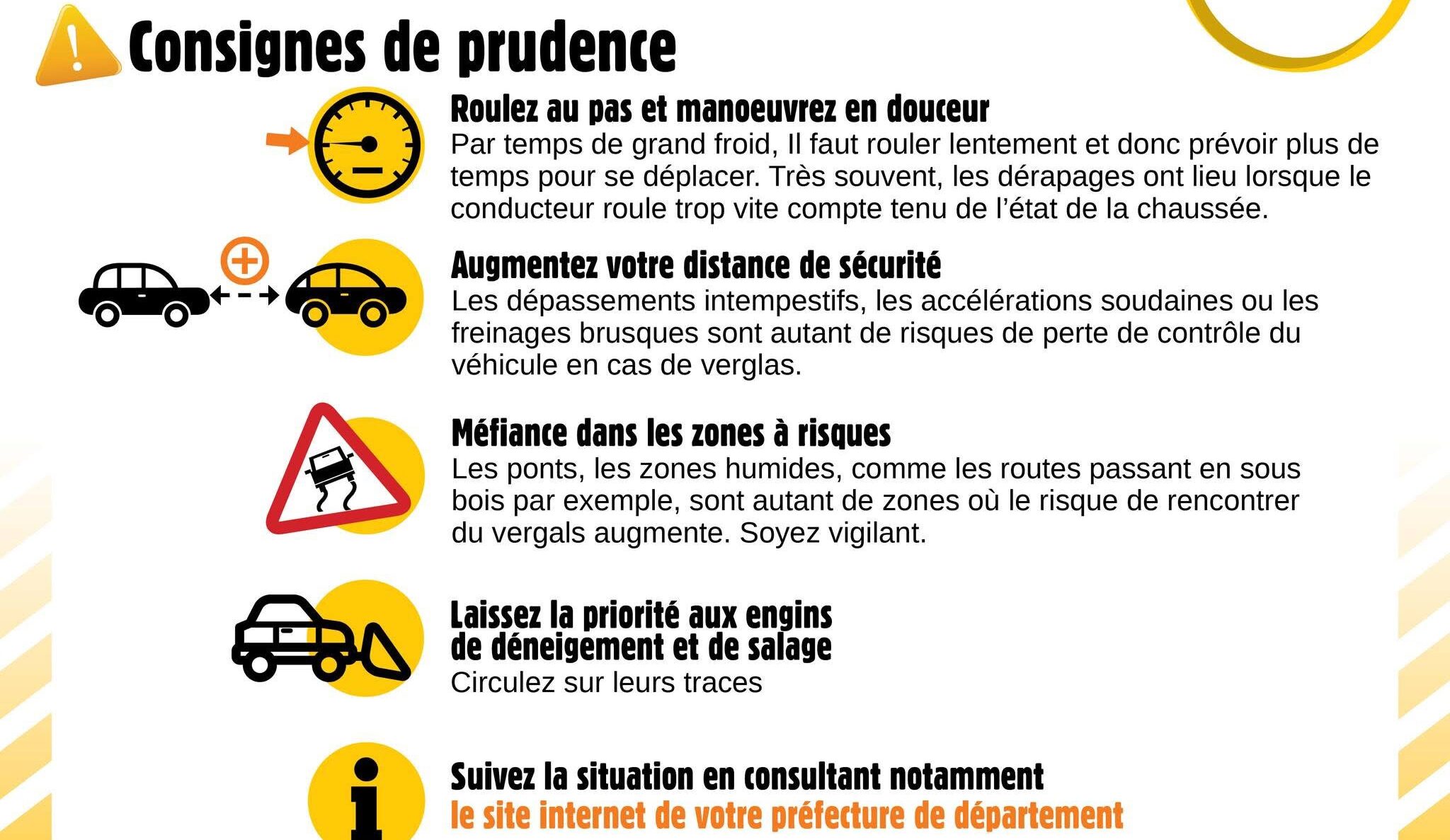 Vigilance jaune météo – neige et verglas – lundi 5 janvier