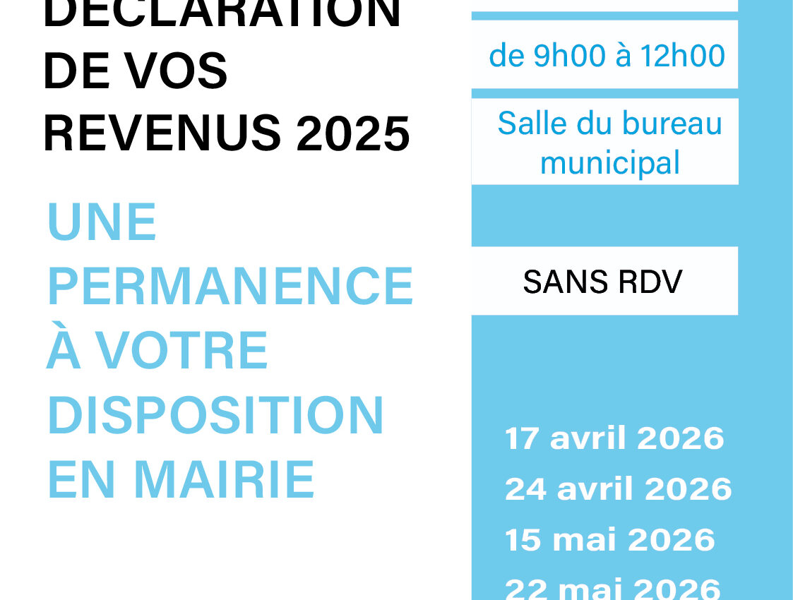 📢 [PERMANENCE – AIDE À LA DÉCLARATION D’IMPÔTS]