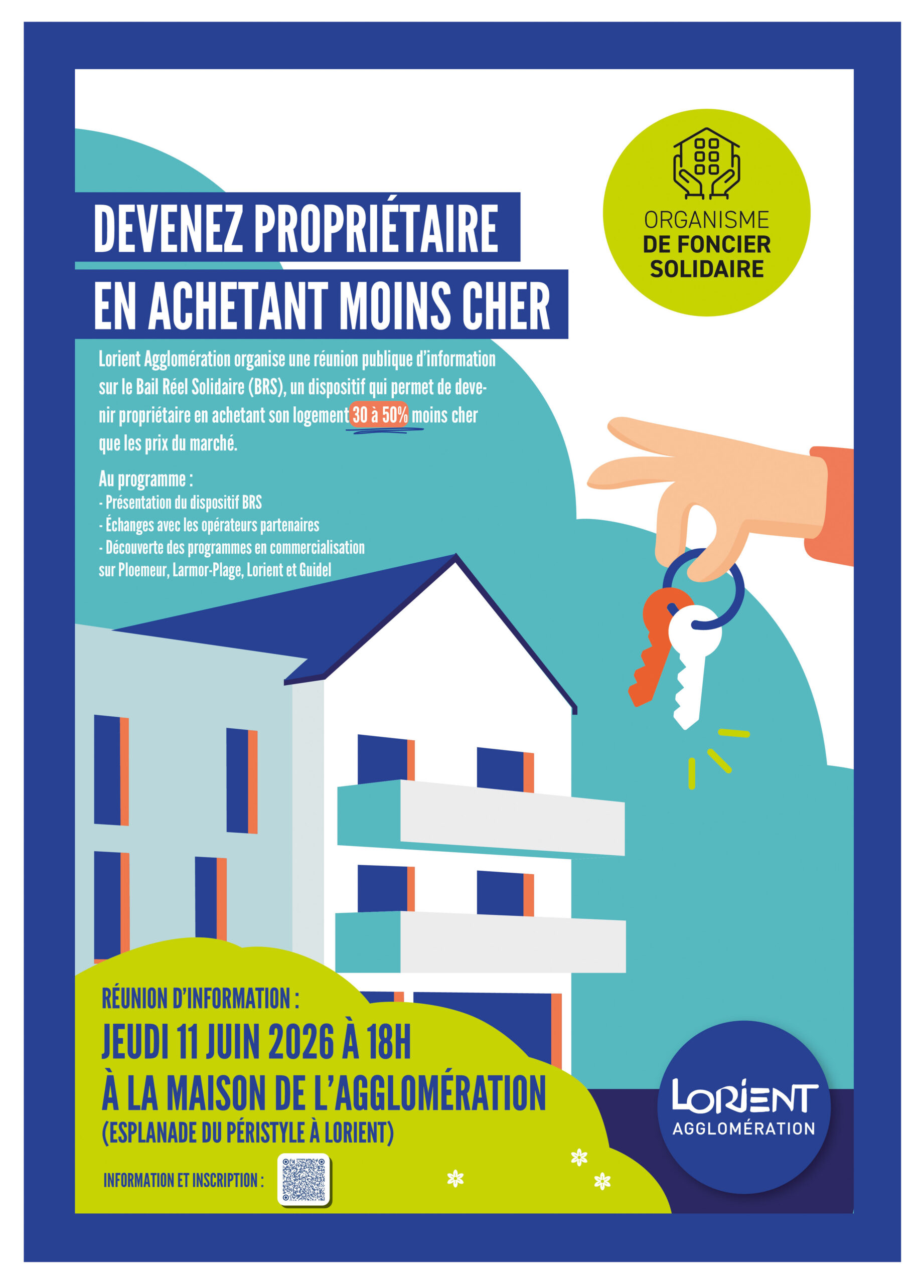Lorient Agglomération facilite l’accession à la propriété avec le Bail Réel Solidaire