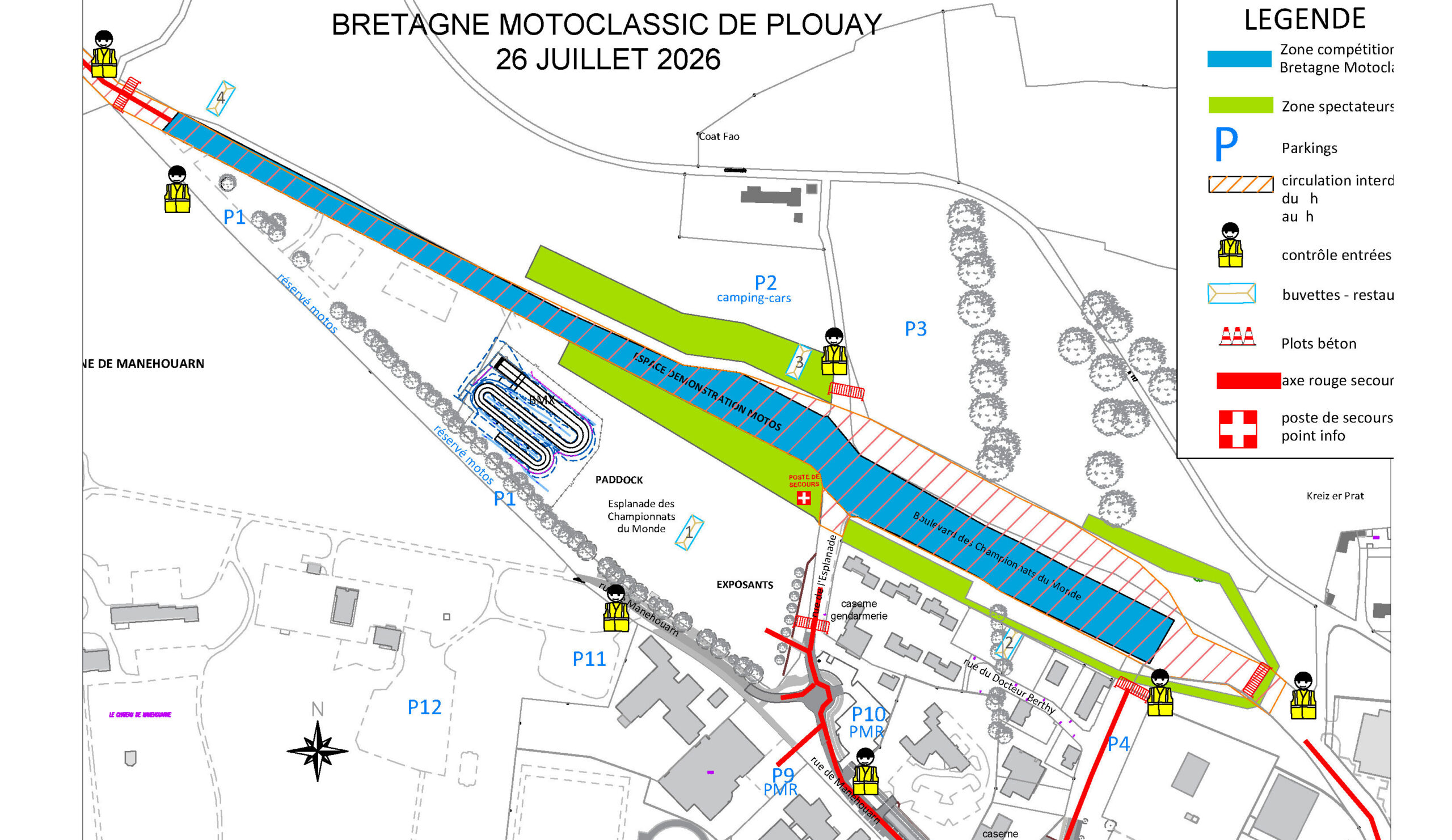 Bretagne Motoclassic – Informations circulation et stationnement
